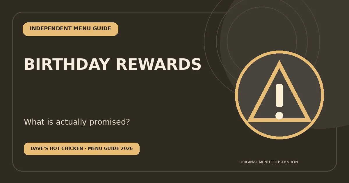 Original editorial illustration for Dave’s Birthday Rewards: What Is Actually Offered?; not an official restaurant photo