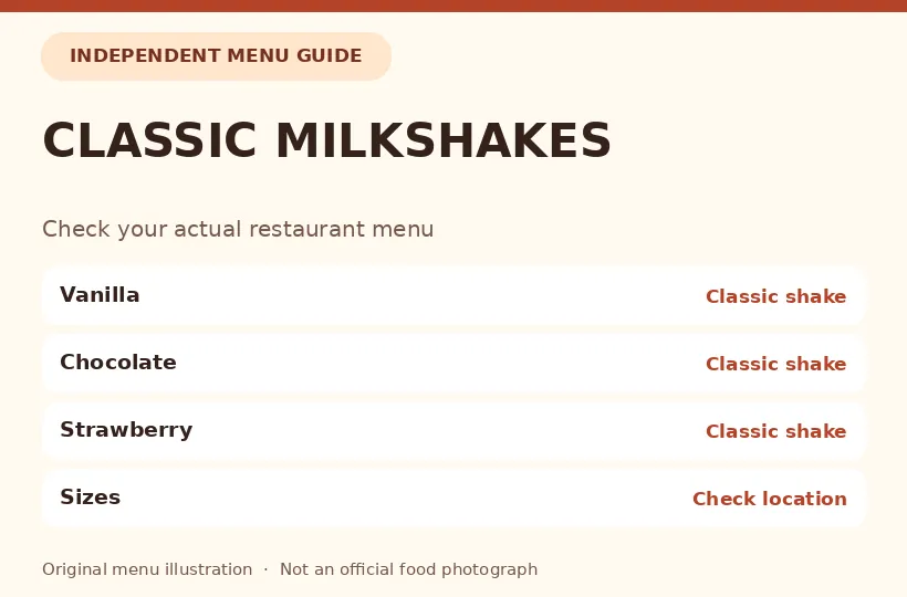 Original diagram comparing CLASSIC MILKSHAKES