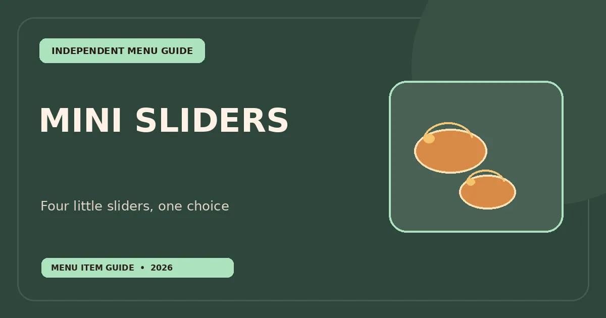 Original illustration for Mini Sliders; not an official product photo