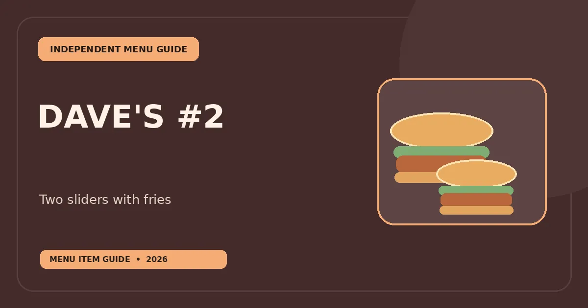 Original illustration for Dave’s #2 slider meal; not an official product photo